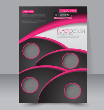 Soyut el ilanı tasarım arka planı. Broşür şablonu. 