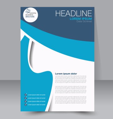 Soyut el ilanı tasarım arka planı. Broşür şablonu. 