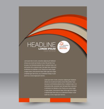 Soyut el ilanı tasarım arka planı. Broşür şablonu. 