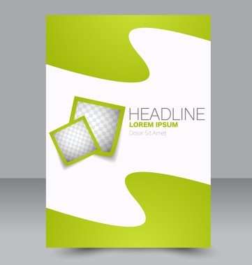 Soyut el ilanı tasarım arka planı. Broşür şablonu. 