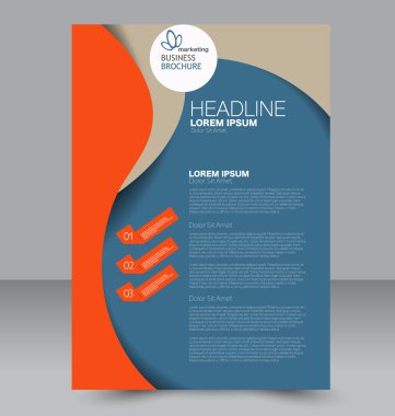 Soyut el ilanı tasarım arka planı. Broşür şablonu. 