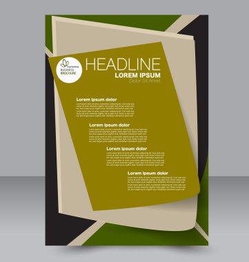 Soyut el ilanı tasarım arka planı. Broşür şablonu. 