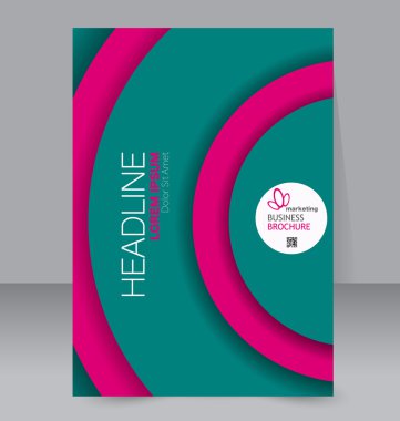 Soyut el ilanı tasarım arka planı. Broşür şablonu. 