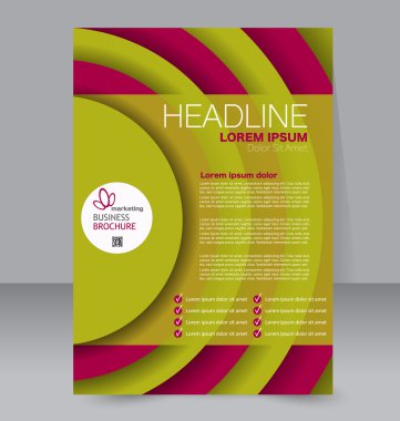 Soyut el ilanı tasarım arka planı. Broşür şablonu. 