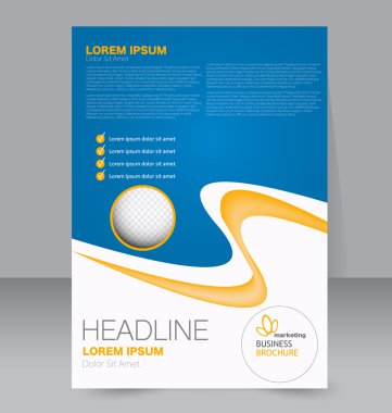 Soyut el ilanı tasarım arka planı. Broşür şablonu. 