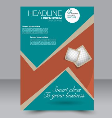 Soyut el ilanı tasarım arka planı. Broşür şablonu. 