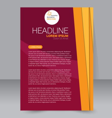 Soyut el ilanı tasarım arka planı. Broşür şablonu. 