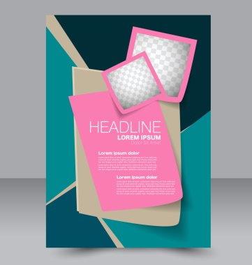 Soyut el ilanı tasarım arka planı. Broşür şablonu. 