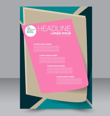 Soyut el ilanı tasarım arka planı. Broşür şablonu. 