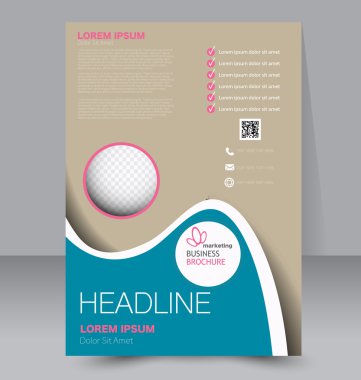 Soyut el ilanı tasarım arka planı. Broşür şablonu. 