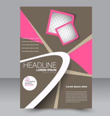 Soyut el ilanı tasarım arka planı. Broşür şablonu. 