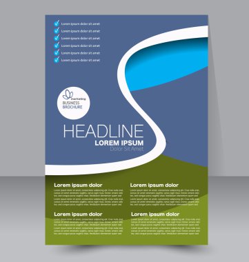 Soyut el ilanı tasarım arka planı. Broşür şablonu. 