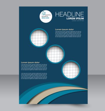 Soyut el ilanı tasarım arka planı. Broşür şablonu. 