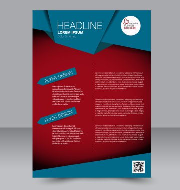 Soyut el ilanı tasarım arka planı. Broşür şablonu. 