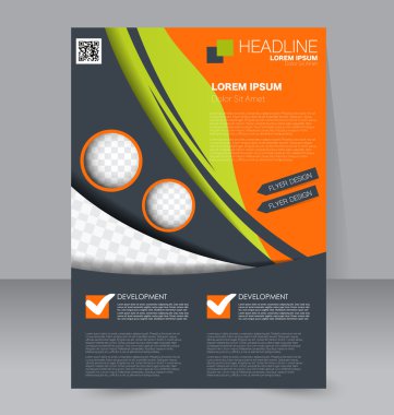 Soyut el ilanı tasarım arka planı. Broşür şablonu. 