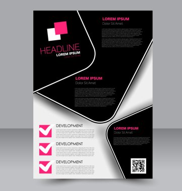 Soyut el ilanı tasarım arka planı. Broşür şablonu. 