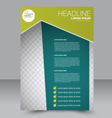 Soyut el ilanı tasarım arka planı. Broşür şablonu. 