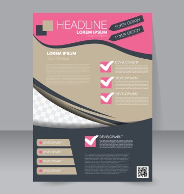 Soyut el ilanı tasarım arka planı. Broşür şablonu. 