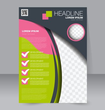 Soyut el ilanı tasarım arka planı. Broşür şablonu. 