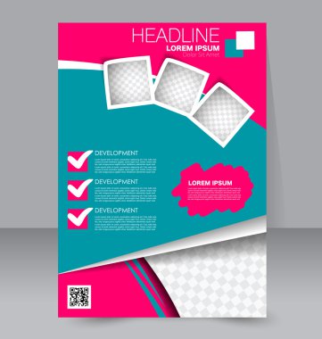 Soyut el ilanı tasarım arka planı. Broşür şablonu. 