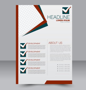 Soyut el ilanı tasarım arka planı. Broşür şablonu. 