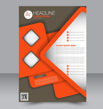 Soyut el ilanı tasarım arka planı. Broşür şablonu. 