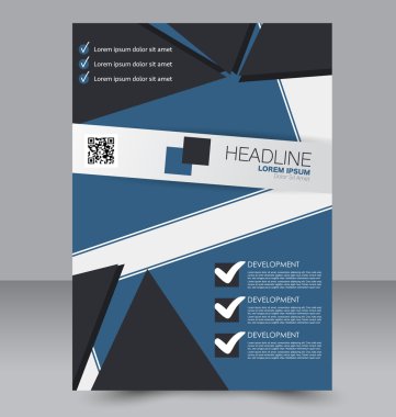 Soyut el ilanı tasarım arka planı. Broşür şablonu. 