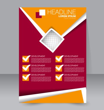 Soyut el ilanı tasarım arka planı. Broşür şablonu. 