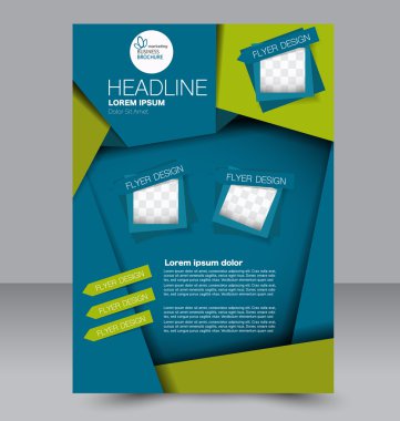 Soyut el ilanı tasarım arka planı. Broşür şablonu. 