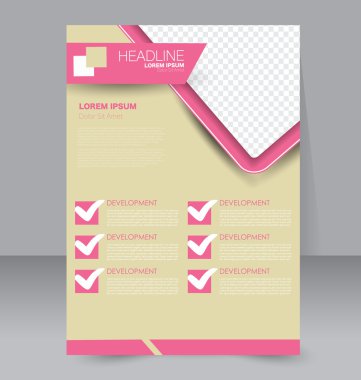 Soyut el ilanı tasarım arka planı. Broşür şablonu. 