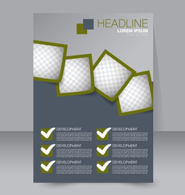 Soyut el ilanı tasarım arka planı. Broşür şablonu. 