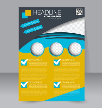 Soyut el ilanı tasarım arka planı. Broşür şablonu. 