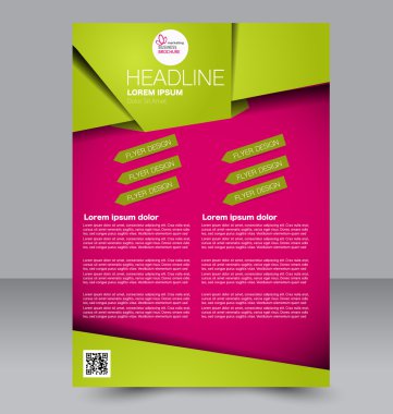 Soyut el ilanı tasarım arka planı. Broşür şablonu. 