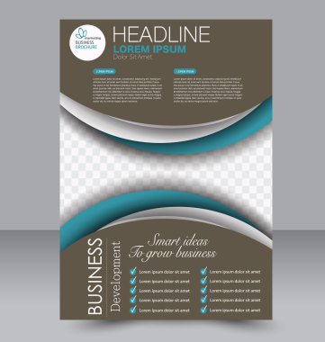 Soyut el ilanı tasarım arka planı. Broşür şablonu. 