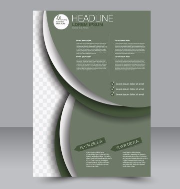 Soyut el ilanı tasarım arka planı. Broşür şablonu. 