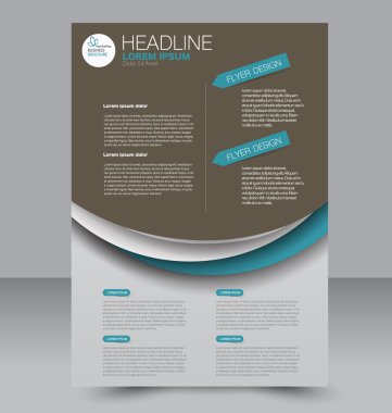 Soyut el ilanı tasarım arka planı. Broşür şablonu. 