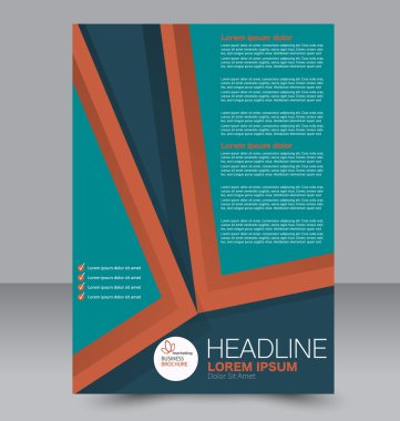 Soyut el ilanı tasarım arka planı. Broşür şablonu. 