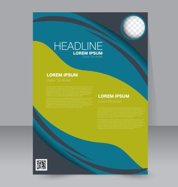 Soyut el ilanı tasarım arka planı. Broşür şablonu. 