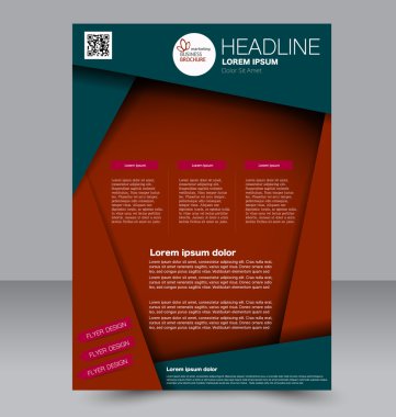 Soyut el ilanı tasarım arka planı. Broşür şablonu. 