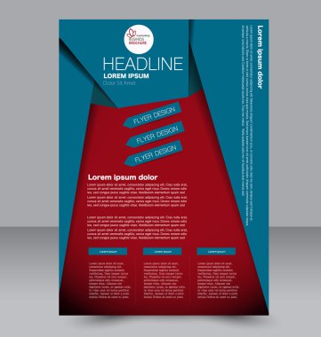 Soyut el ilanı tasarım arka planı. Broşür şablonu. 