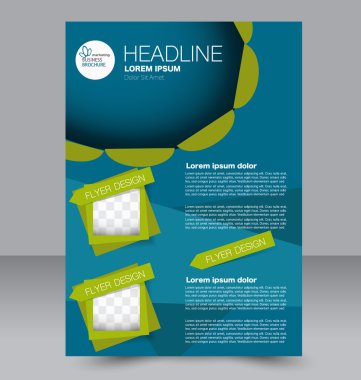 Soyut el ilanı tasarım arka planı. Broşür şablonu. 