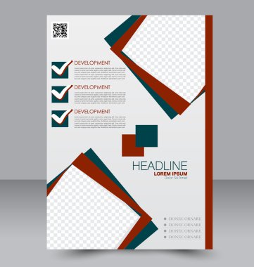 Soyut el ilanı tasarım arka planı. Broşür şablonu. 