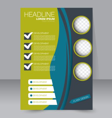 Soyut el ilanı tasarım arka planı. Broşür şablonu. 