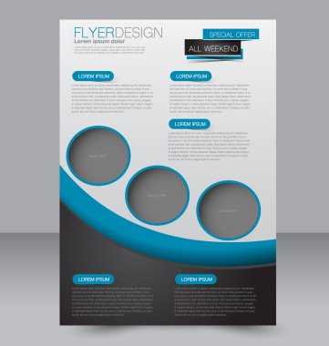 Soyut el ilanı tasarım arka planı. Broşür şablonu. 