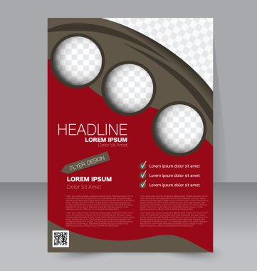 Soyut el ilanı tasarım arka planı. Broşür şablonu. 