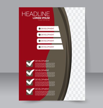 Soyut el ilanı tasarım arka planı. Broşür şablonu. 