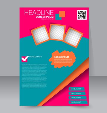 Soyut el ilanı tasarım arka planı. Broşür şablonu. 