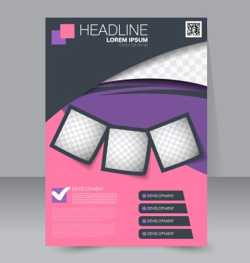 Soyut el ilanı tasarım arka planı. Broşür şablonu. 