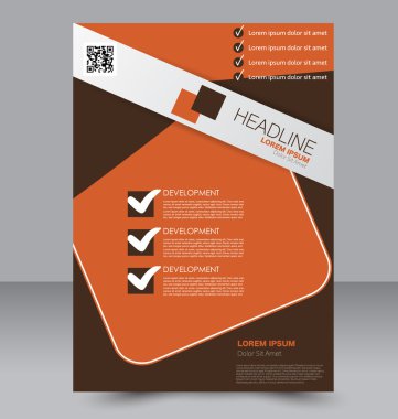 Soyut el ilanı tasarım arka planı. Broşür şablonu. 