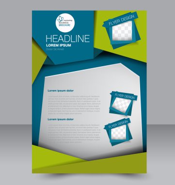 Soyut el ilanı tasarım arka planı. Broşür şablonu. 